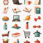 Daily Routine Icons - Sticker Sheet v3